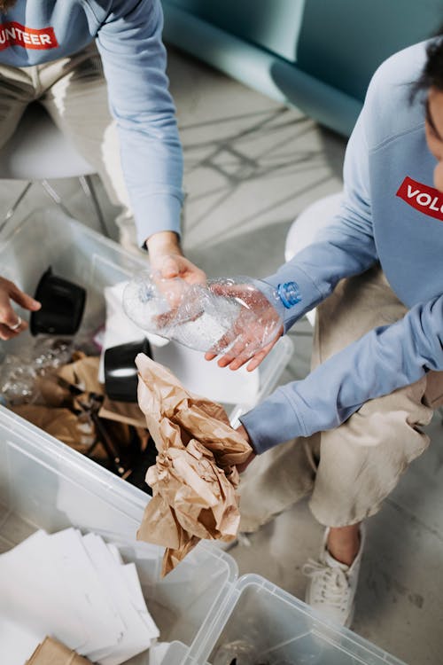 Volunteers Collecting Recyclable Materials