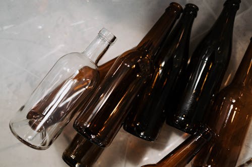 Free Assorted Bottles in Close-up Shot Stock Photo