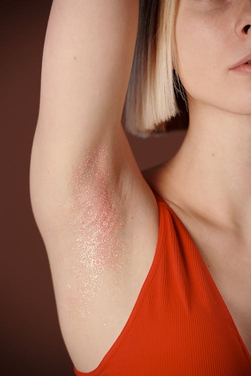 A Woman Armpit with Gel