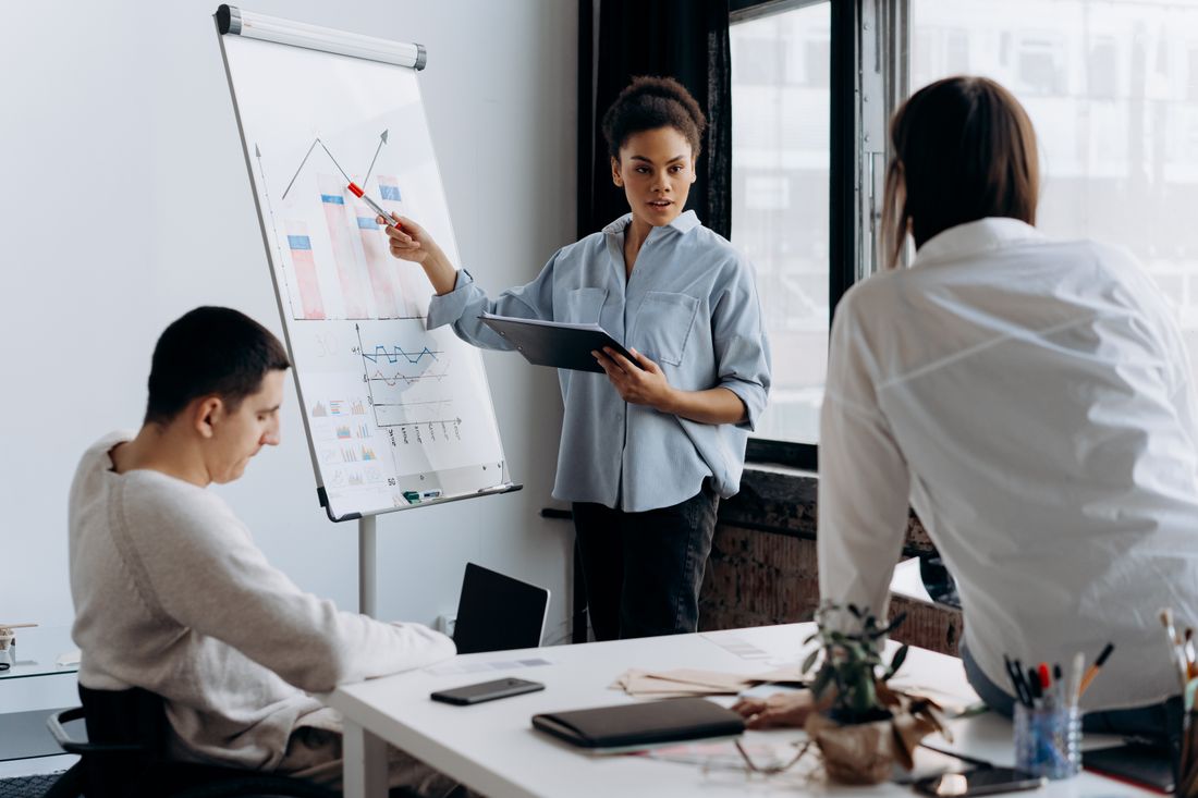 Business team discussing strategy