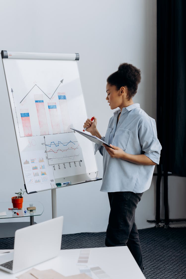 A Woman Making A Business Presentation