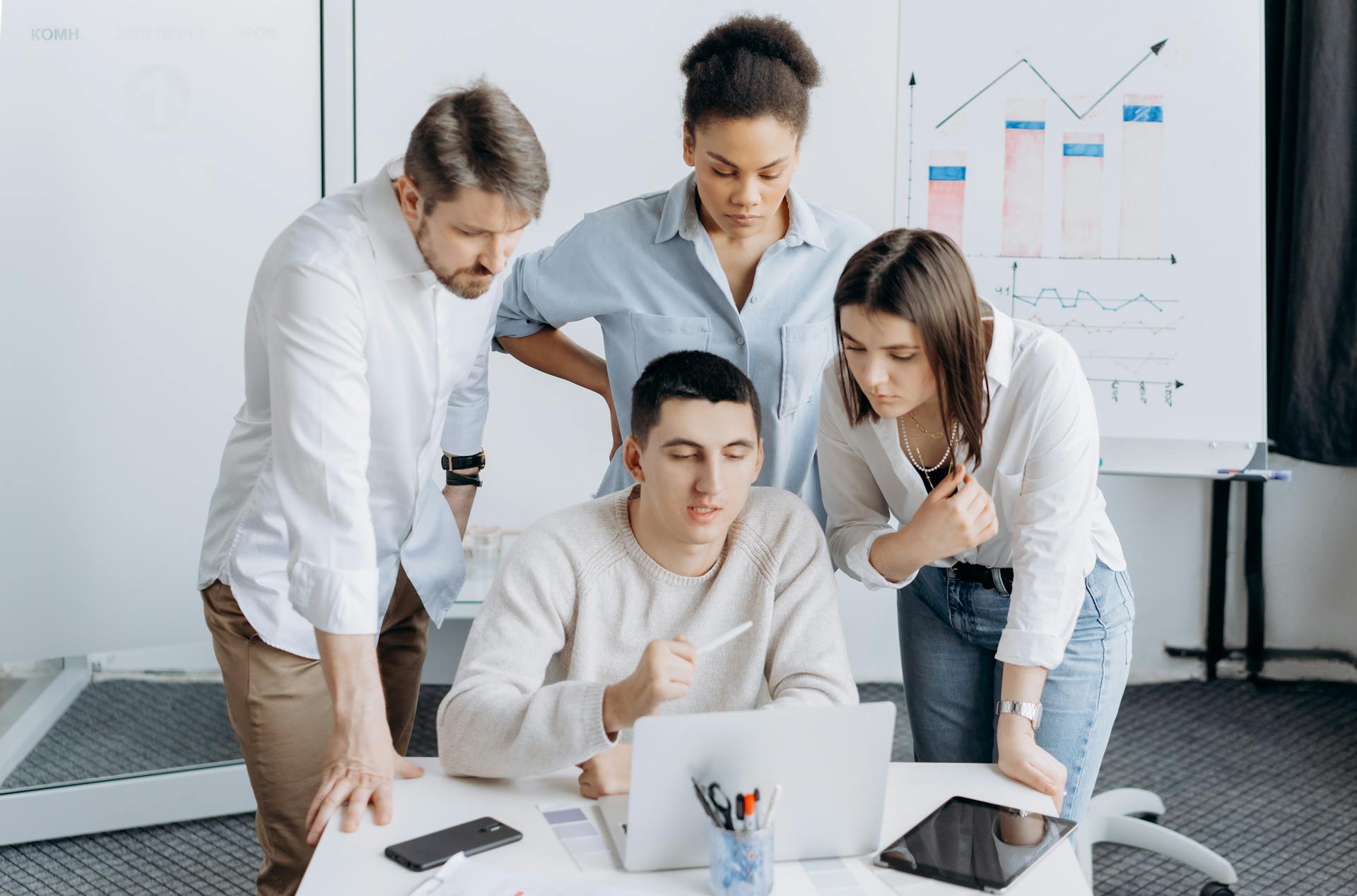 A Group of Businesspeople Working in Collaboration