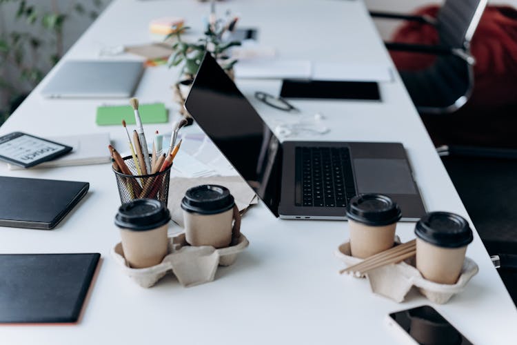 Coffee Cups On The Table