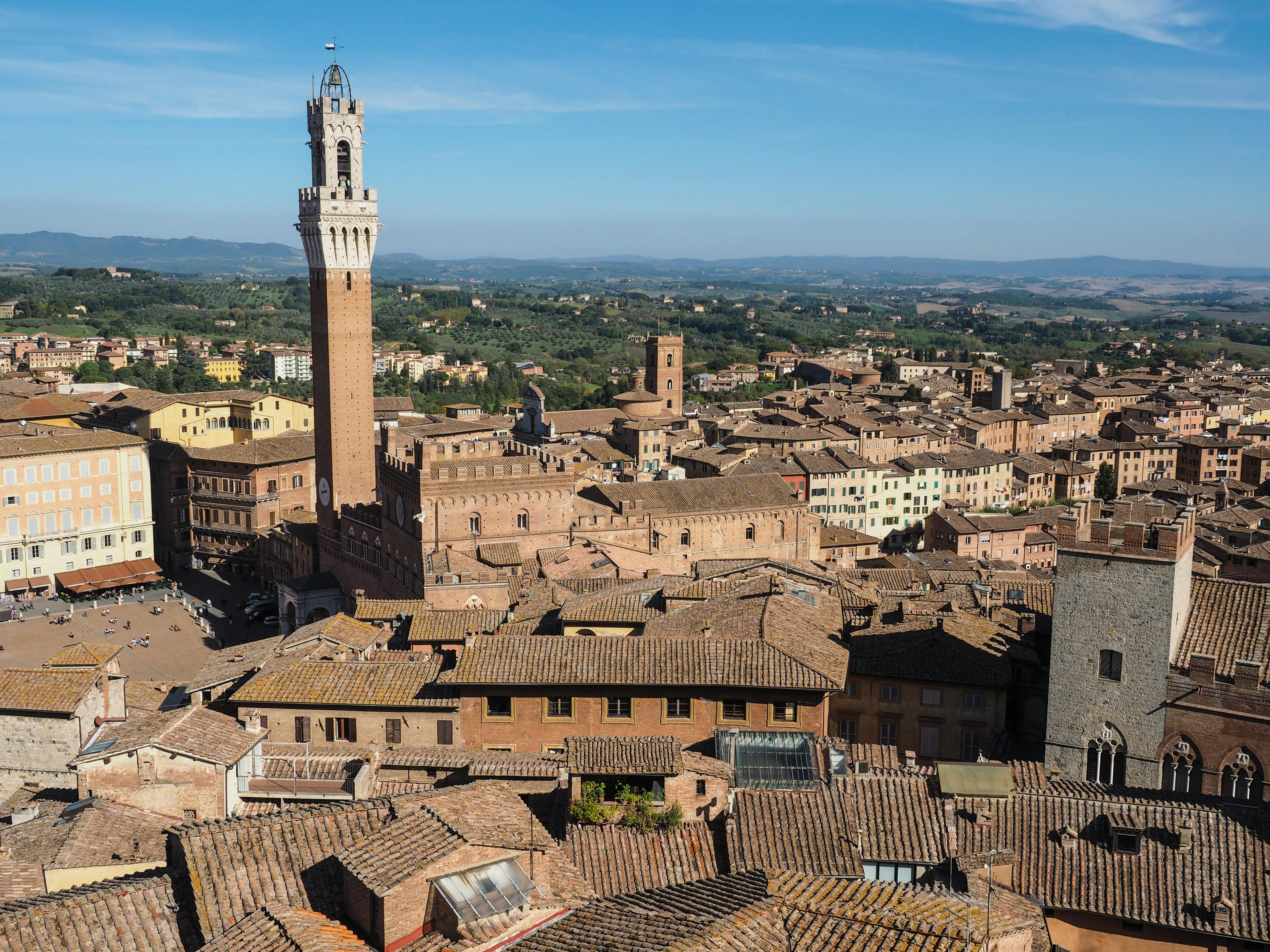 panorama of siena italy