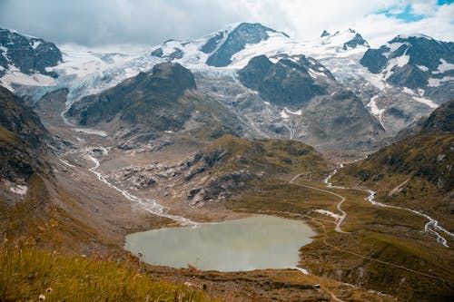 Free Lake in the Middle of Mountains Stock Photo