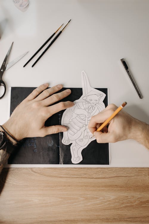 An Artist Drawing a Character