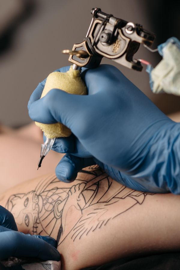 Custom tattoo by Wren, 2-hour line work — North/Black Tattoo Co.