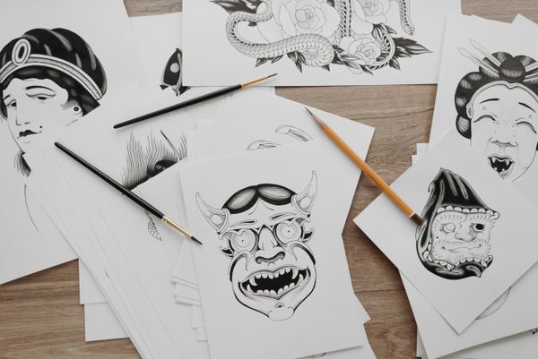 Traditional flash illustrations in ink — Pavel Danilyuk on Pexels