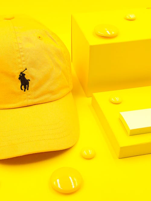 Yellow Polo Club Cap with Yellow Blocks 