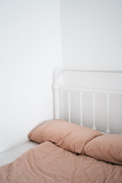 Free Pillows on the Bed  Stock Photo