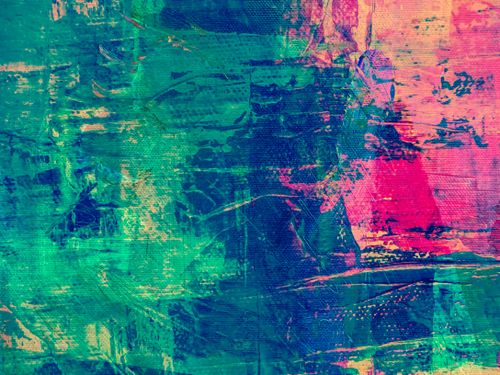 Free Dynamic abstract painting featuring vibrant colors and textured layers, perfect for modern art lovers. Stock Photo