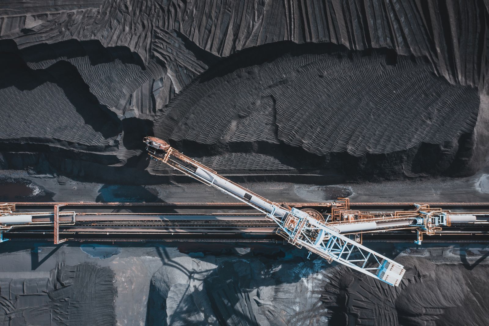 Aerial view of industrial processing facility