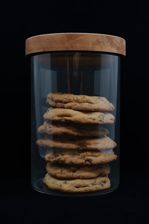 Free stock photo of chocolate chip cookies, cookie jar, cookies