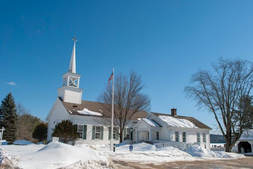 Free stock photo of blue sky, church, new england