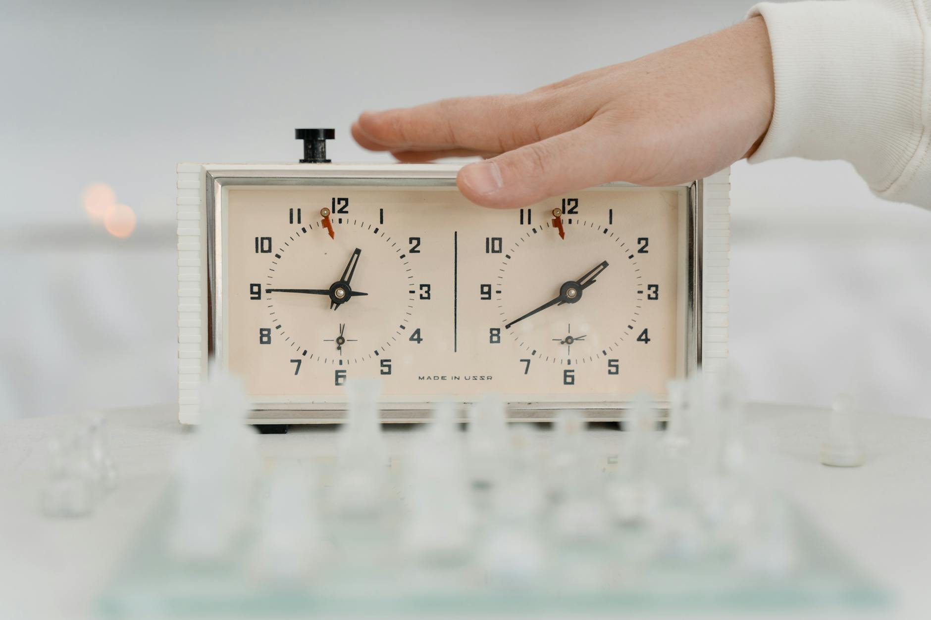 Free stock photo of adjusting an analog clock