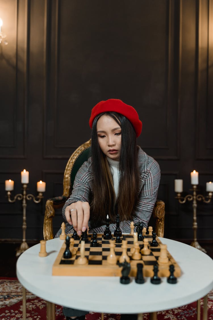 Woman Playing Chess