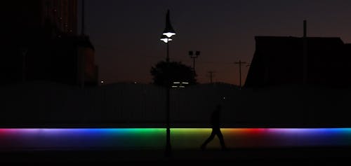 Foto profissional grátis de iluminação pública, luzes do arco-íris, néon