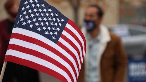 Kostenloses Stock Foto zu amerikanische flagge, demokratie, flagge