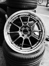 Aluminum Rim on a Pile of Tires