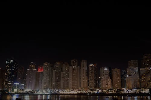 Free Beautiful City Skyline during Night Time Stock Photo