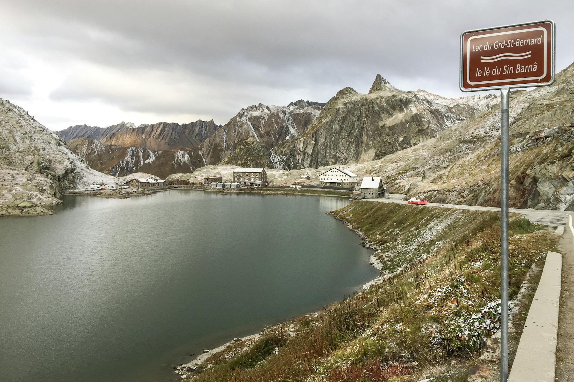 Great Saint Bernard Road Pass in Switzerland