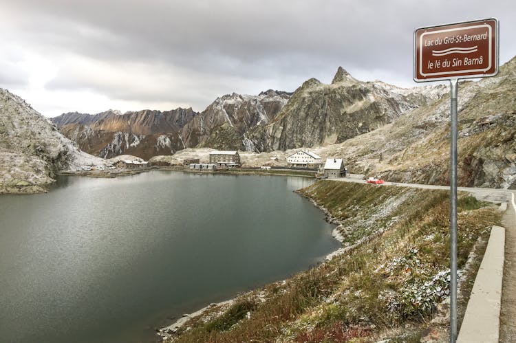 Great Saint Bernard Road Pass In Switzerland