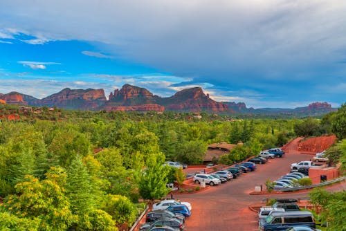 Cars in the Parking Area in Sedona Arizona