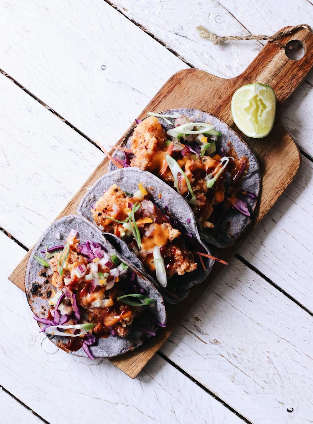 Opah Tacos with Cabbage Slaw