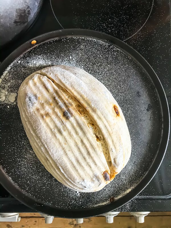Sourdough on a pan