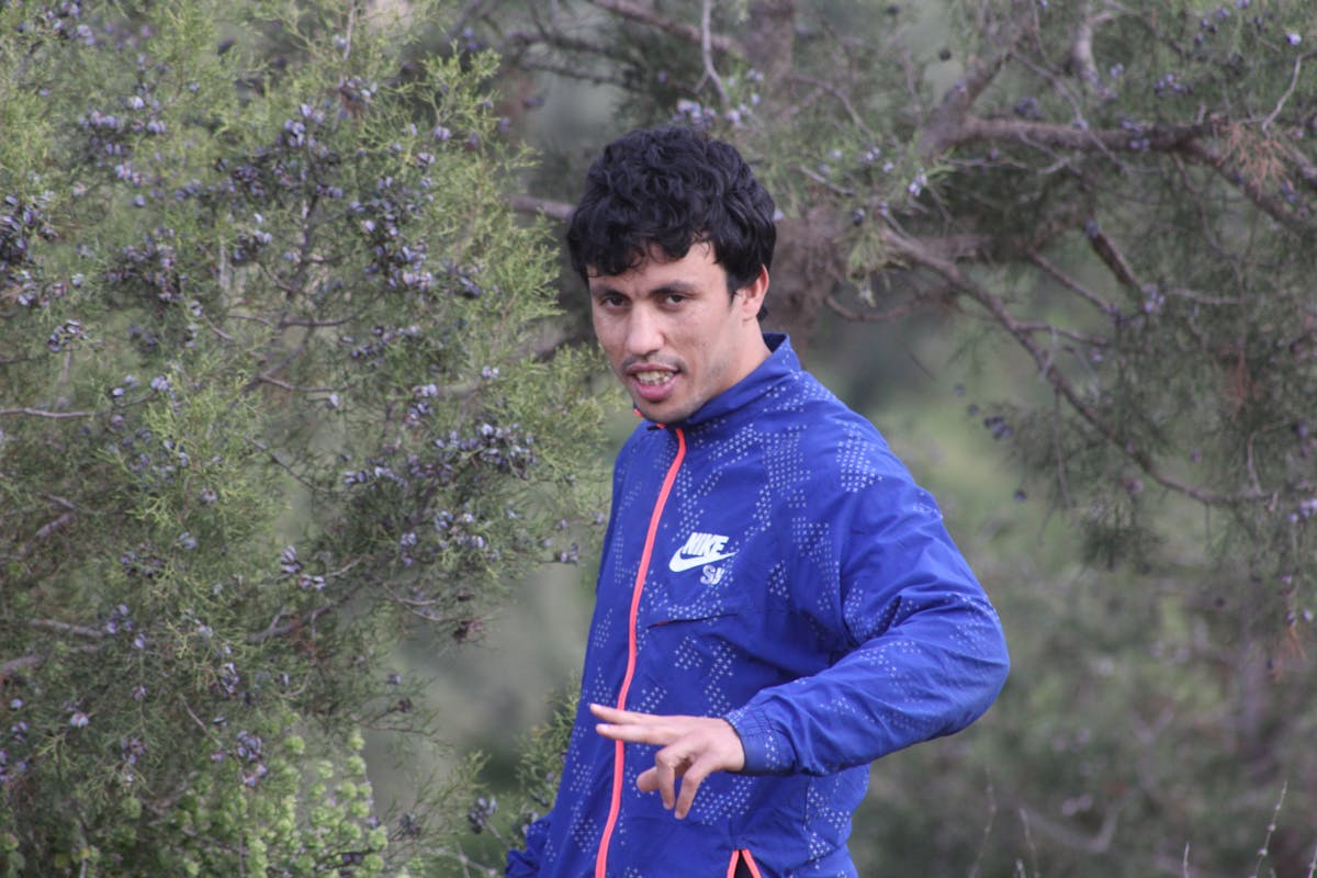 Healthy yogurt bowl with fruit, nuts, and seeds arranged beautifully