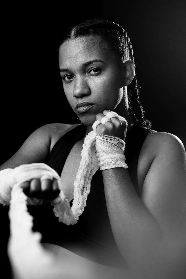 A Woman With Hand Wraps