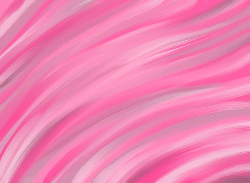 Pink and White Abstract Canvas Painting