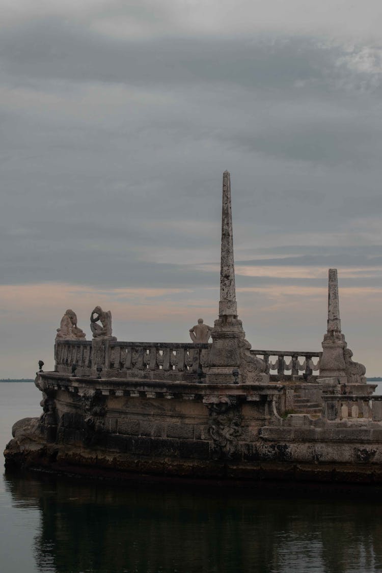 The Stone Barge In Vizcaya Museums And Gardens In Miami Florida, USA