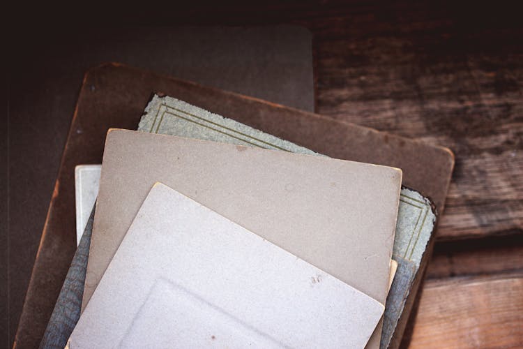 Old Papers On Wooden Board