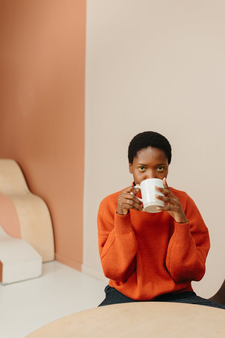 A Woman Drinking Coffee