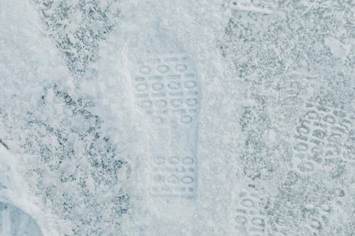 A Footstep of a Shoes in the Snow