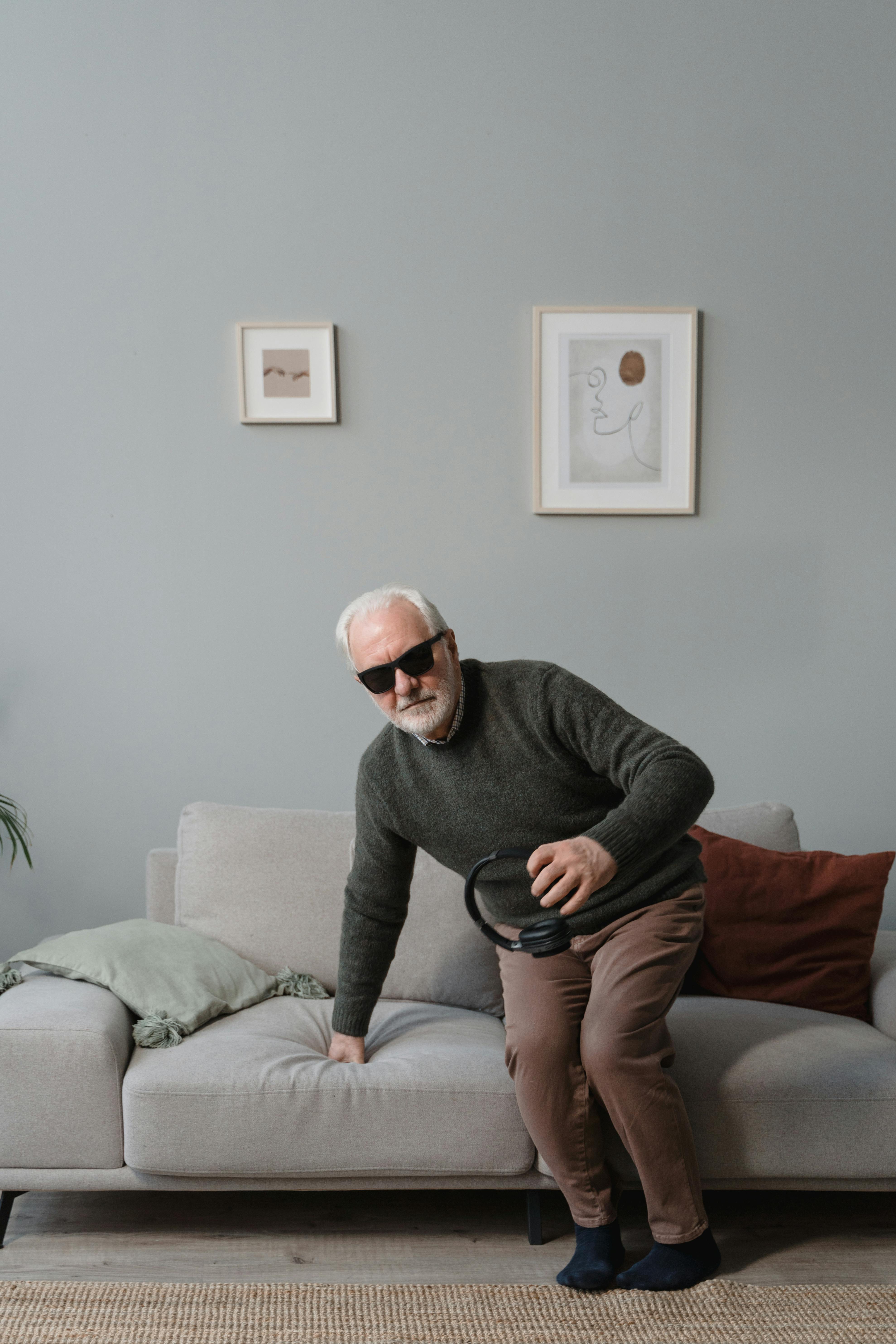 Closeup Shot Of Comfy Pillows On The Couch Stock Photo - Download