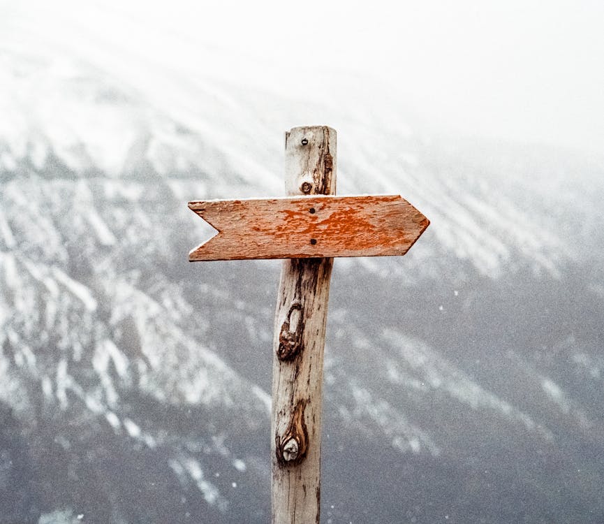 Free Brown Wooden Arrow Signed Stock Photo