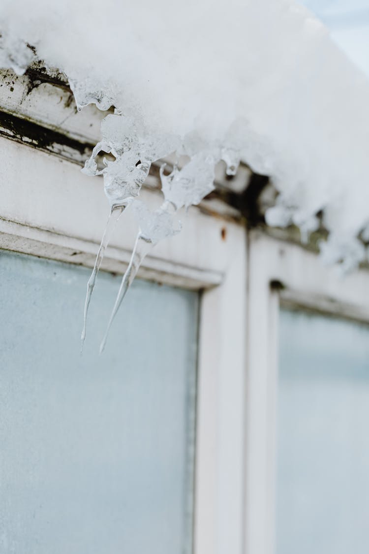 Ice Hanging From Window