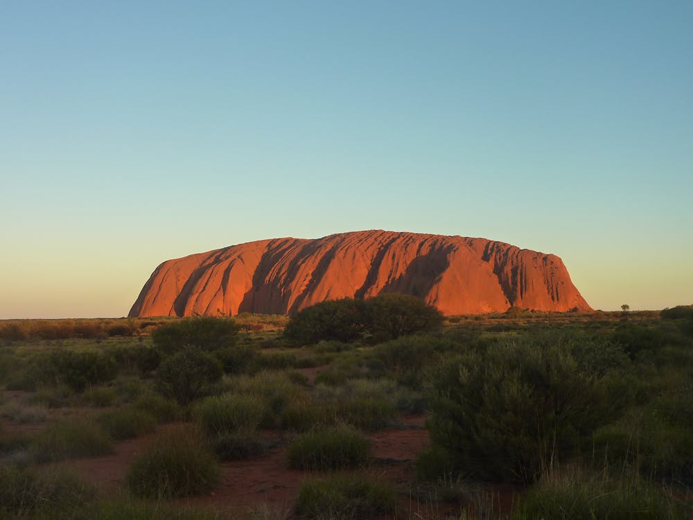 Free Uluru Rock Formation in Central Australia Stock Photo