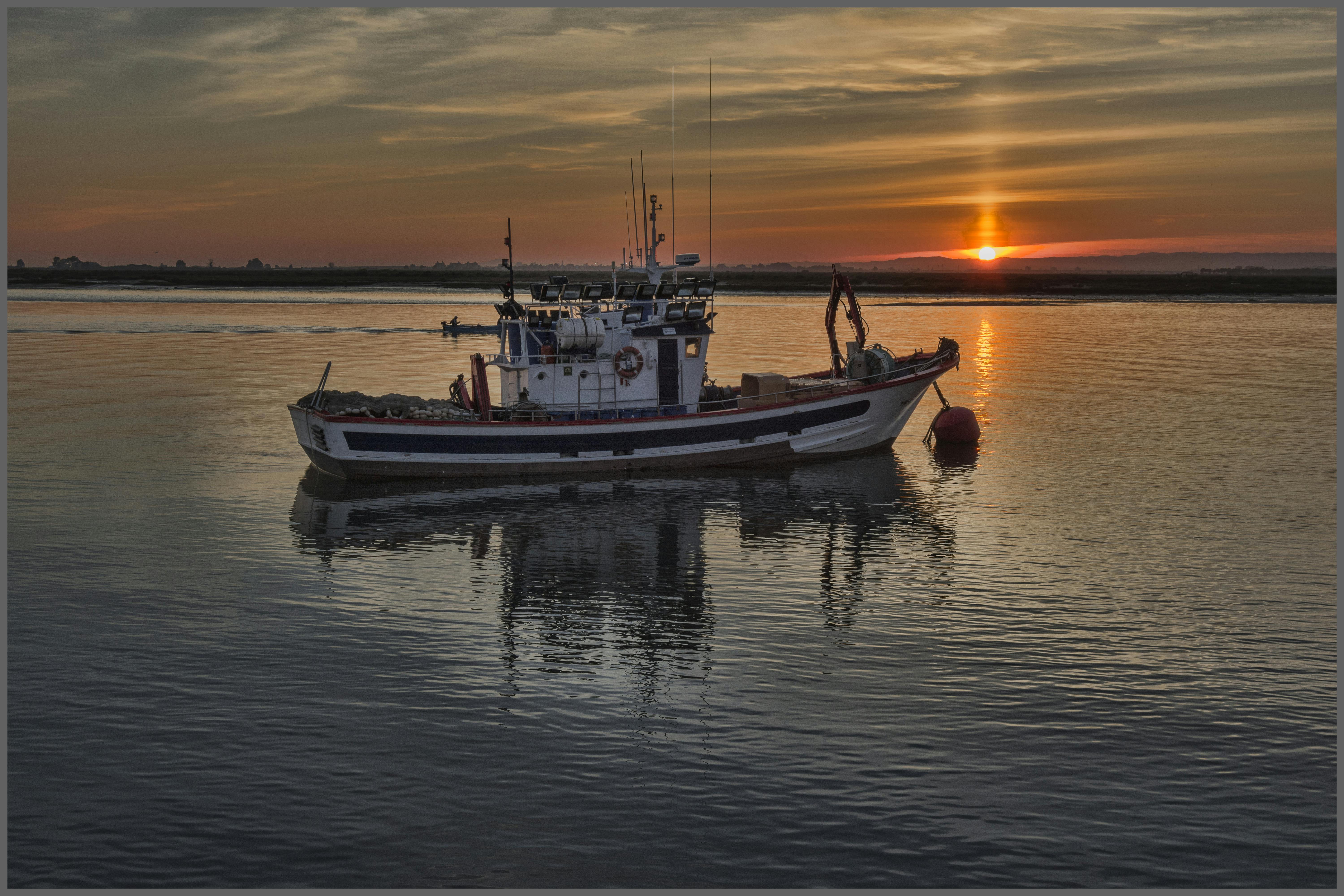 Fishing Boat sunset boat ocean HD wallpaper  Peakpx