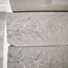 Large blocks of grey clay