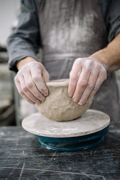 Close up of a Person Making a Bowl