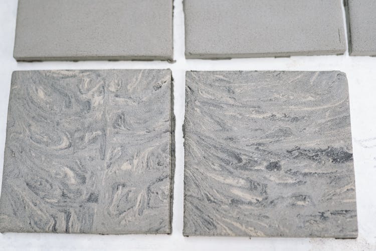 Close-up Of Handmade Concrete Tiles