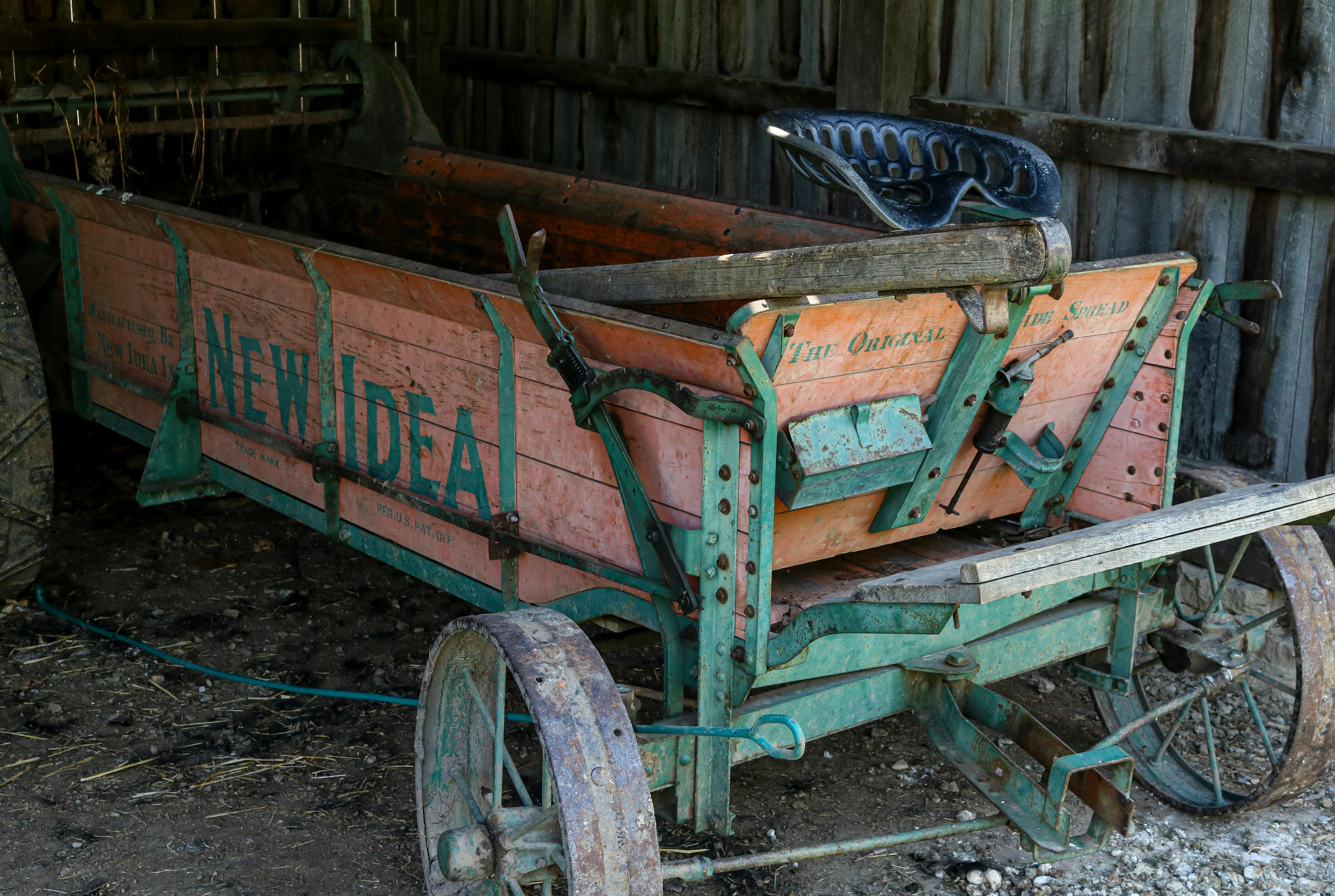 Free stock photo of farm, hay, old wagon
