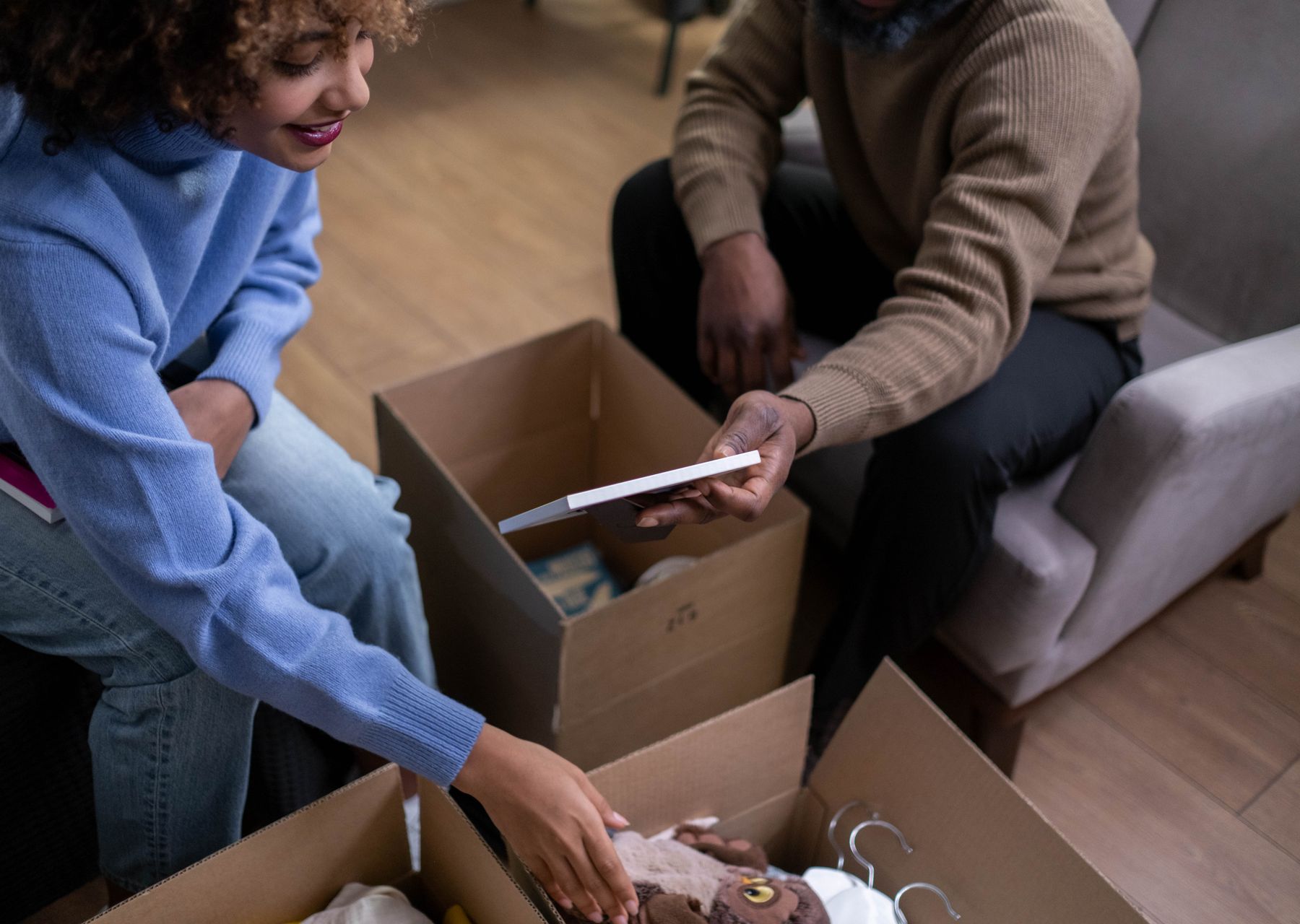 Professional removals crew at work — storage & moves to storage Harborne
