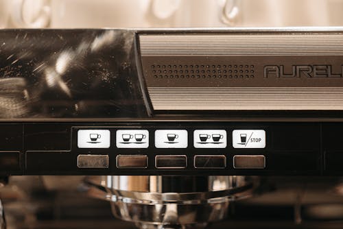 Black and Silver Espresso Machine