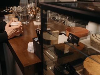 A beautifully set table with coffee and food