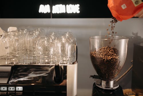 Coffee Beans inside the Coffee Maker