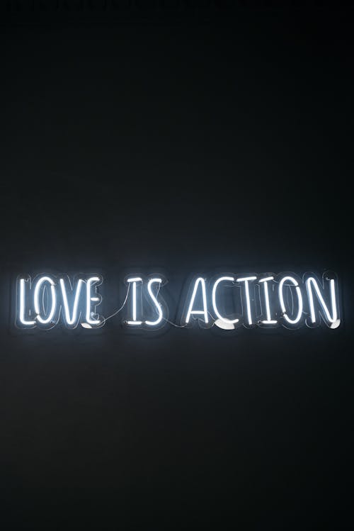 Free A Message About Love in Neon Lights Stock Photo